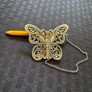 Brighton collectible, clipboard, butterfly, pencil or pen holder